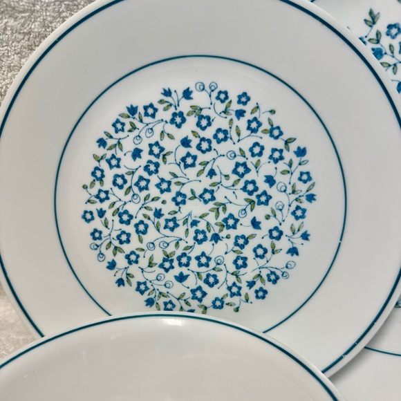 Vintage Corelle Blue Heather 3 pcs- Dinner plate-Salad Plate -Cereal bowl - Picture 3 of 6